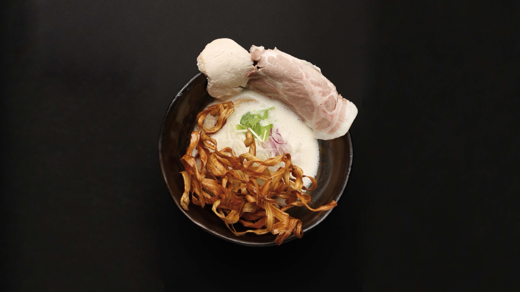 A composed noodle bowl at Zagin Soba