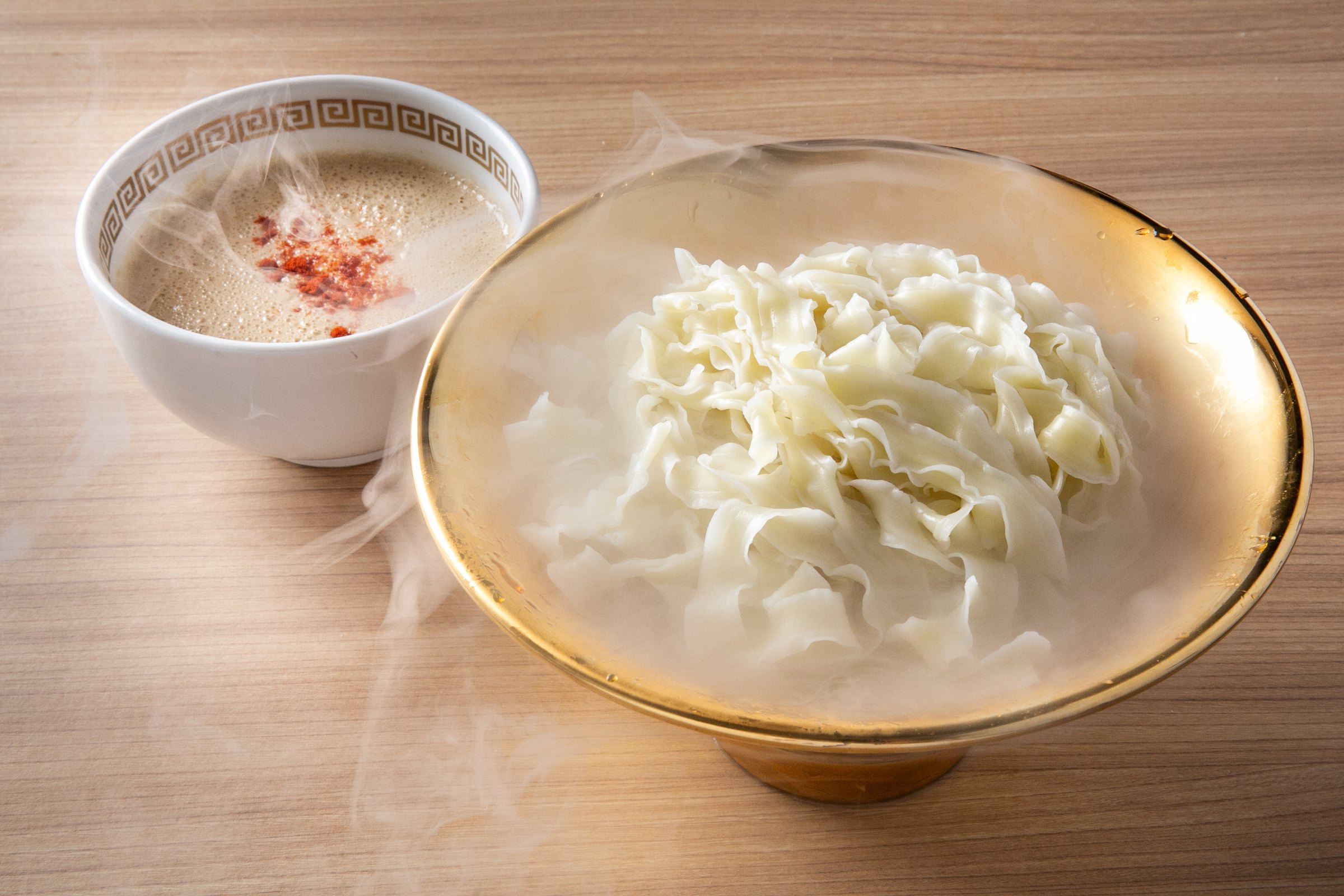 Marudesankaku noodle and dipping broth composition